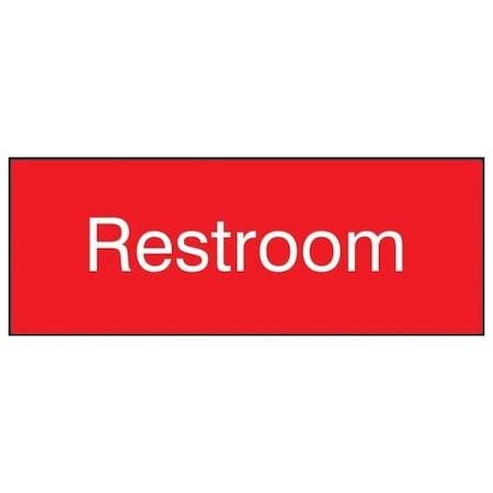 Accuform Restroom, Engraved Plastic, 3 in x 8 in PSG832RD